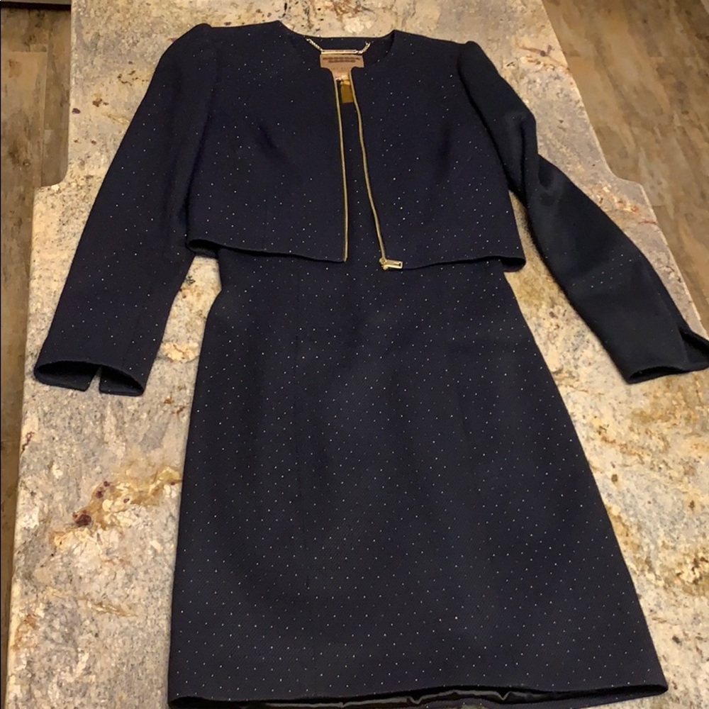 Ted Baker navy sleeveless dress w/ matching jacket
